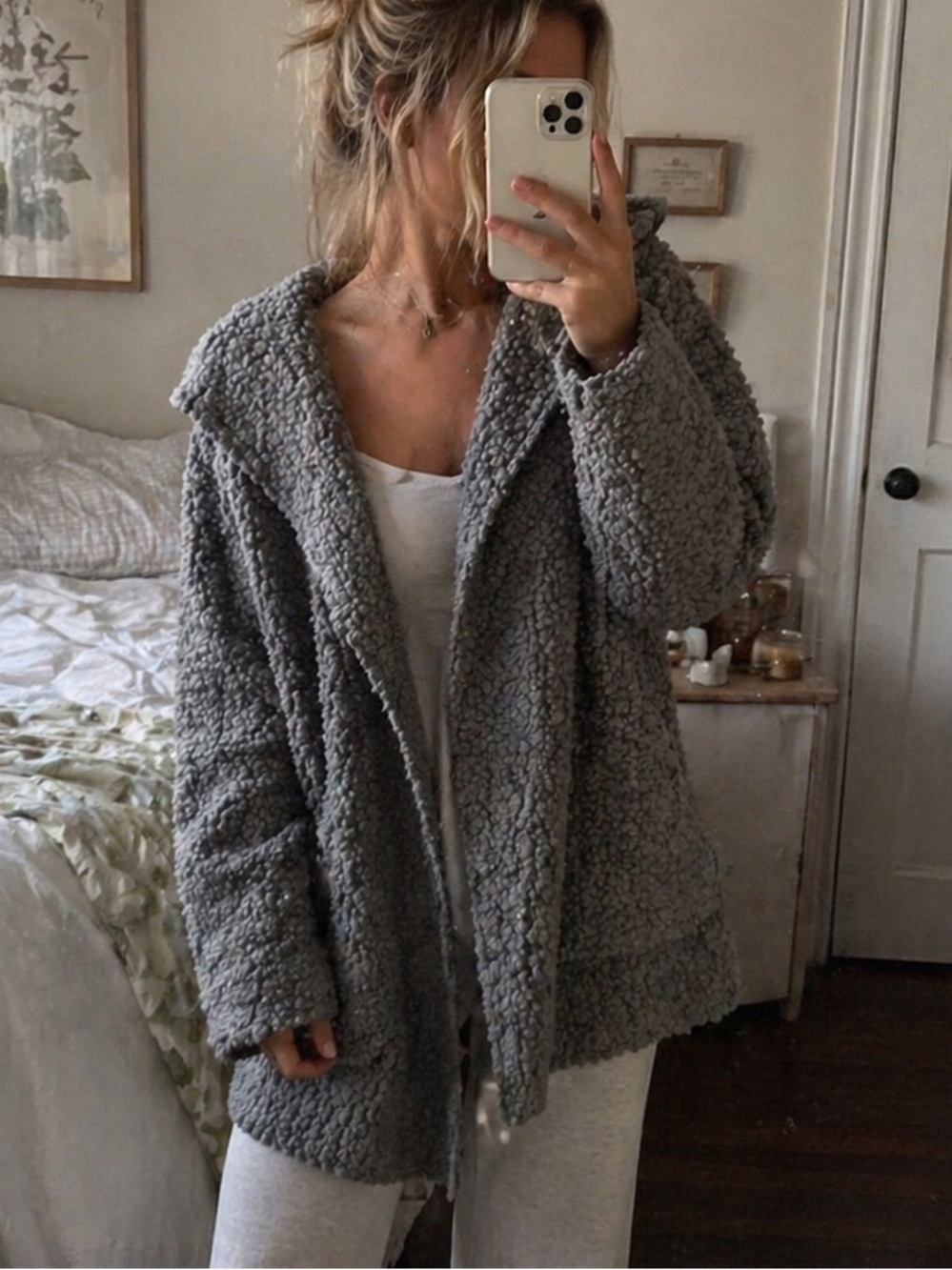 Barefoot Dreams Boucle cardigan‎ gray size XS soft luxury loungewear cozycore